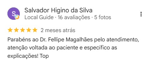 Depoimento Google Dr. Fellipe Magalhães